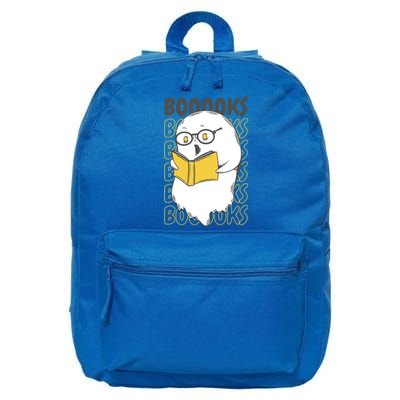 Boooks Funny Cartoon Ghost Reading Books Library Halloween Meaningful Gift 16 in Basic Backpack