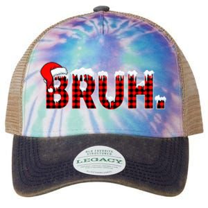 Bruh Funny Christmas Plaid Teens Xmas Pajamas Legacy Tie Dye Trucker Hat