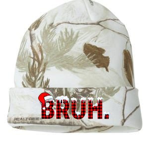 Bruh Funny Christmas Plaid Teens Xmas Pajamas Kati Licensed 12" Camo Beanie