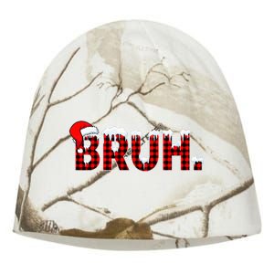 Bruh Funny Christmas Plaid Teens Xmas Pajamas Kati - Camo Knit Beanie