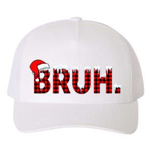 Bruh Funny Christmas Plaid Teens Xmas Pajamas Yupoong Adult 5-Panel Trucker Hat