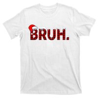 Bruh Funny Christmas Plaid Teens Xmas Pajamas T-Shirt