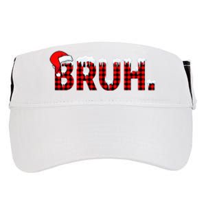 Bruh Funny Christmas Plaid Teens Xmas Pajamas Adult Drive Performance Visor