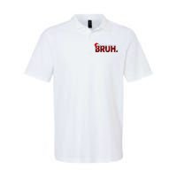 Bruh Funny Christmas Plaid Teens Xmas Pajamas Softstyle Adult Sport Polo