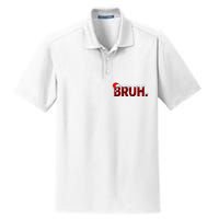 Bruh Funny Christmas Plaid Teens Xmas Pajamas Dry Zone Grid Polo