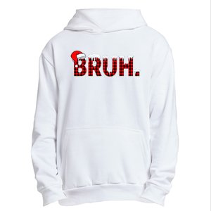 Bruh Funny Christmas Plaid Teens Xmas Pajamas Urban Pullover Hoodie