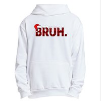 Bruh Funny Christmas Plaid Teens Xmas Pajamas Urban Pullover Hoodie