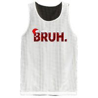 Bruh Funny Christmas Plaid Teens Xmas Pajamas Mesh Reversible Basketball Jersey Tank