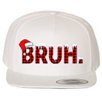 Bruh Funny Christmas Plaid Teens Xmas Pajamas Wool Snapback Cap