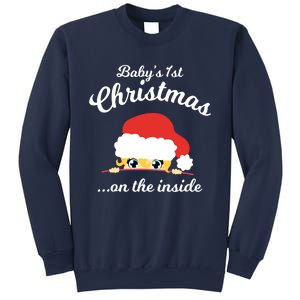 Babys First Chritsmas On The Inside Sweatshirt