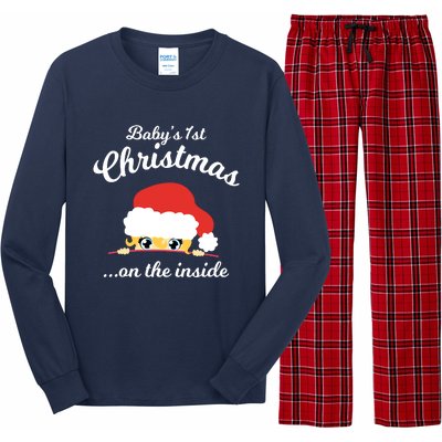 Babys First Chritsmas On The Inside Long Sleeve Pajama Set