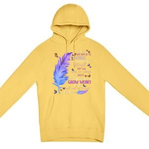 Butterfly Feather Christian Quote Bible Verse Religious Gift Premium Pullover Hoodie