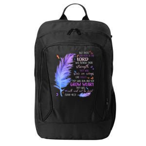 Butterfly Feather Christian Quote Bible Verse Religious Gift City Backpack