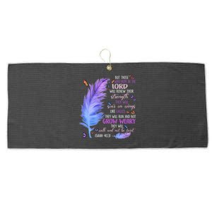 Butterfly Feather Christian Quote Bible Verse Religious Gift Large Microfiber Waffle Golf Towel