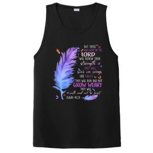 Butterfly Feather Christian Quote Bible Verse Religious Gift PosiCharge Competitor Tank