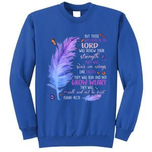 Butterfly Feather Christian Quote Bible Verse Religious Gift Sweatshirt