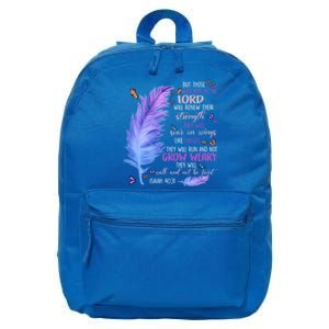 Butterfly Feather Christian Quote Bible Verse Religious Gift 16 in Basic Backpack