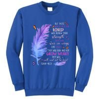 Butterfly Feather Christian Quote Bible Verse Religious Gift Tall Sweatshirt