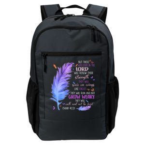 Butterfly Feather Christian Quote Bible Verse Religious Gift Daily Commute Backpack