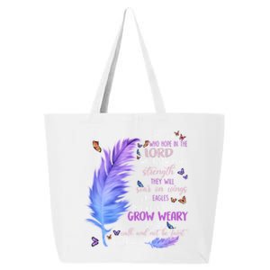 Butterfly Feather Christian Quote Bible Verse Religious Gift 25L Jumbo Tote