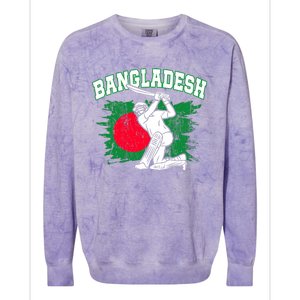 Bangladesh Flag Cricket 2024 Fans Player Coach Bangladeshi Trendy Colorblast Crewneck Sweatshirt