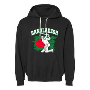 Bangladesh Flag Cricket 2024 Fans Player Coach Bangladeshi Trendy Garment-Dyed Fleece Hoodie