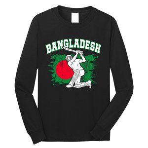 Bangladesh Flag Cricket 2024 Fans Player Coach Bangladeshi Trendy Long Sleeve Shirt