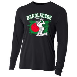 Bangladesh Flag Cricket 2024 Fans Player Coach Bangladeshi Trendy Cooling Performance Long Sleeve Crew