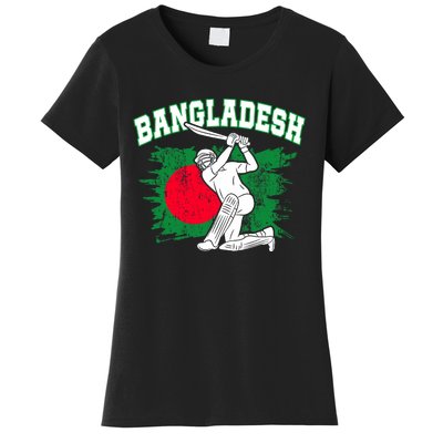 Bangladesh Flag Cricket 2024 Fans Player Coach Bangladeshi Trendy Women's T-Shirt