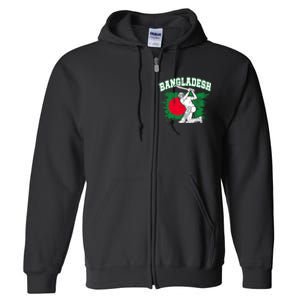 Bangladesh Flag Cricket 2024 Fans Player Coach Bangladeshi Trendy Full Zip Hoodie