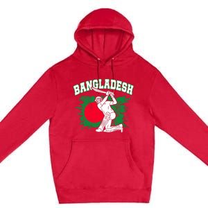 Bangladesh Flag Cricket 2024 Fans Player Coach Bangladeshi Trendy Premium Pullover Hoodie