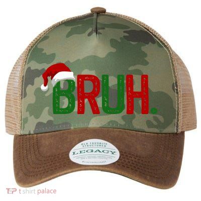 Bruh Funny Christmas Holiday Legacy Tie Dye Trucker Hat