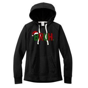 Bruh Funny Christmas Holiday Women's Fleece Hoodie