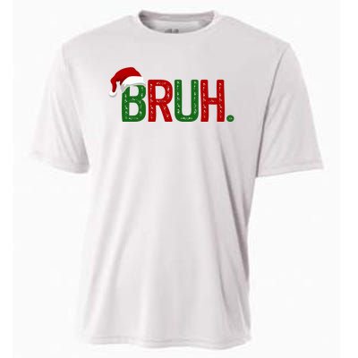 Bruh Funny Christmas Holiday Cooling Performance Crew T-Shirt