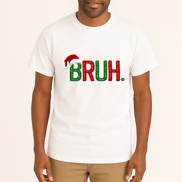 Bruh Funny Christmas Holiday Tall T-Shirt