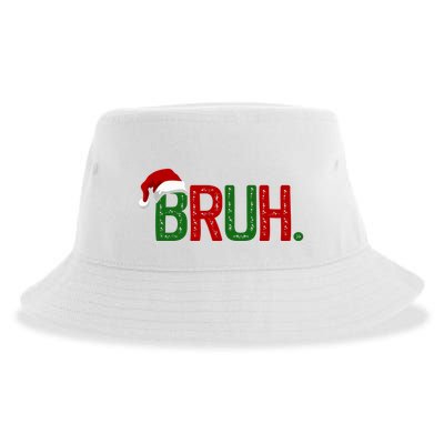 Bruh Funny Christmas Holiday Sustainable Bucket Hat