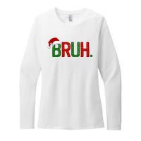 Bruh Funny Christmas Holiday Womens CVC Long Sleeve Shirt