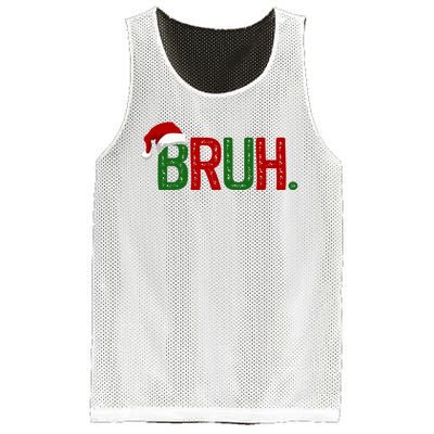 Bruh Funny Christmas Holiday Mesh Reversible Basketball Jersey Tank