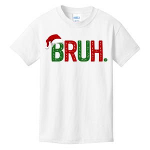 Bruh Funny Christmas Holiday Kids T-Shirt