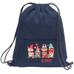 But First Coffee Gnomes Happy Valentines Day Coffee Lovers Sweatshirt Cinch Pack Bag