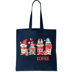 But First Coffee Gnomes Happy Valentines Day Coffee Lovers Tote Bag