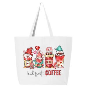 But First Coffee Gnomes Happy Valentines Day Coffee Lovers 25L Jumbo Tote