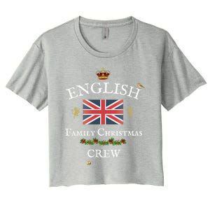 British Family Christmas Crew Union Jack Flag United Kingdom Cool Gift Women's Crop Top Tee