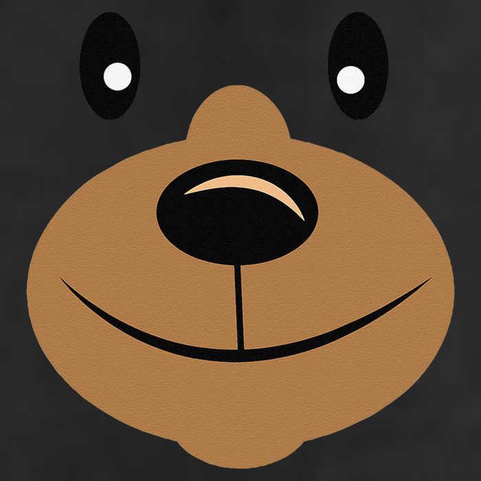 BEAR FACE Costume Halloweens Outfit 7 Panel Mesh Trucker Snapback Hat