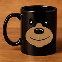 BEAR FACE Costume Halloweens Outfit 11oz C Handle Ceramic Mug