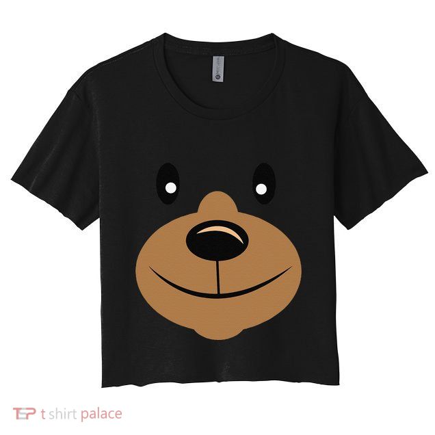 BEAR FACE Costume Halloweens Outfit Crop Top