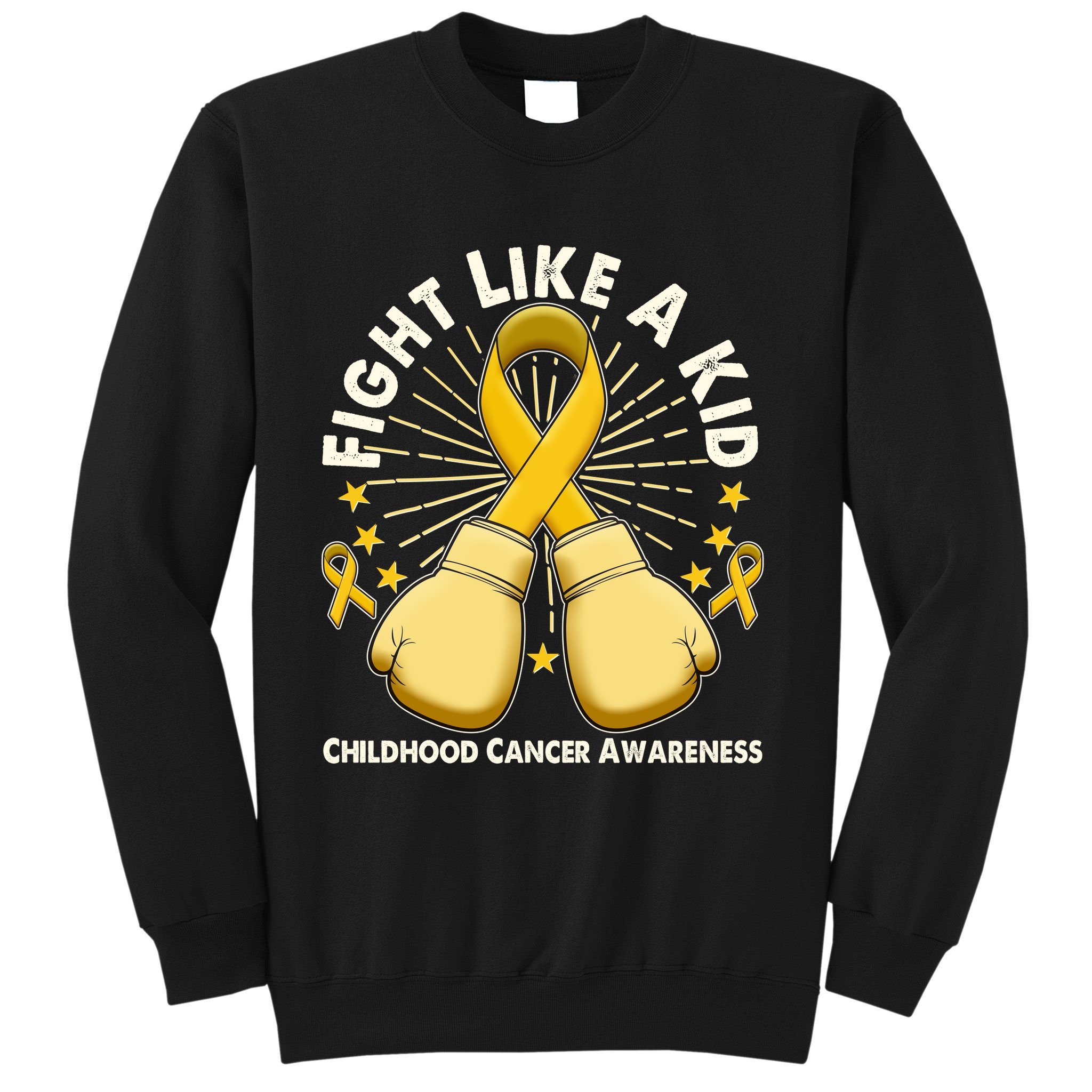 Boxing Fight Childhood Cancer Awareness Sweatshirt