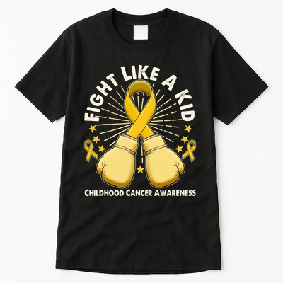 Boxing Fight Childhood Cancer Awareness Tall T-Shirt