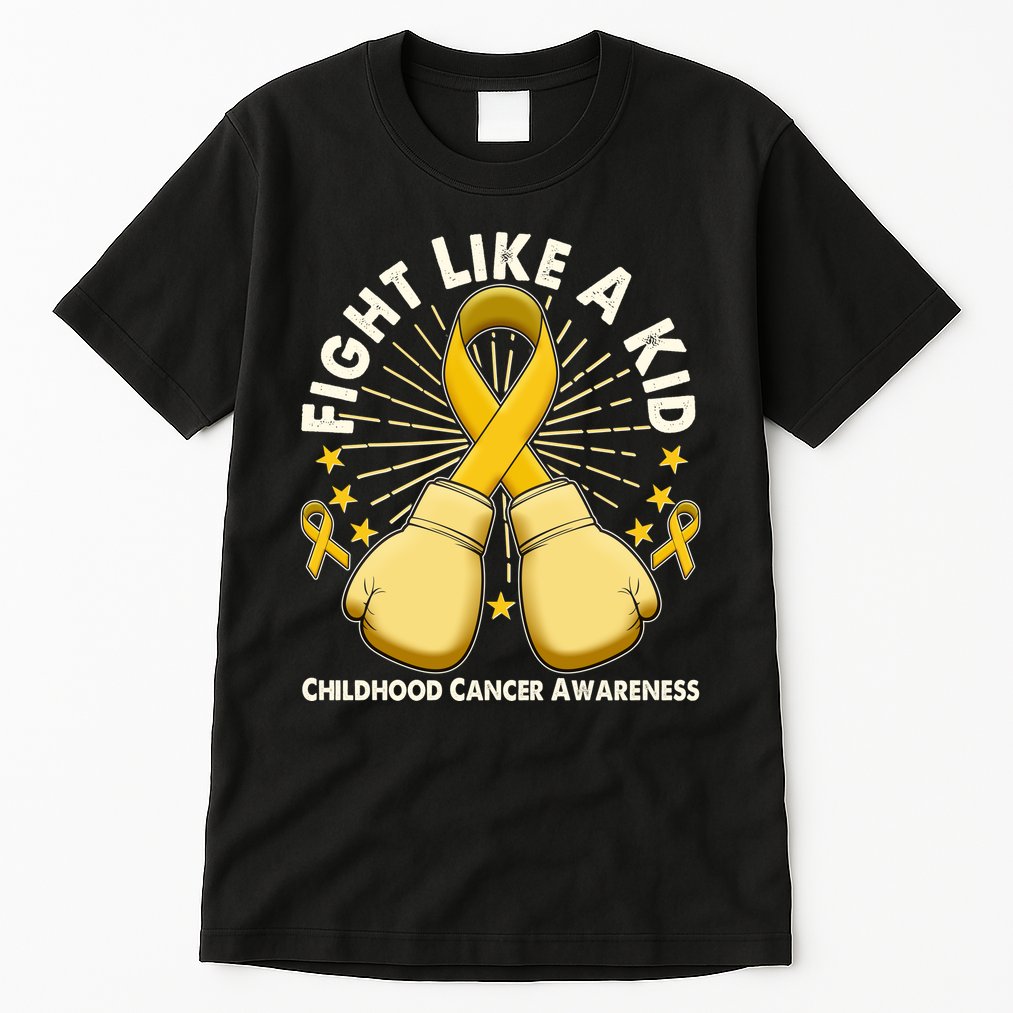 Boxing Fight Childhood Cancer Awareness Tall T-Shirt