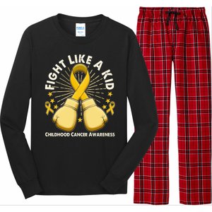 Boxing Fight Childhood Cancer Awareness Long Sleeve Pajama Set